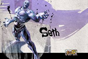 Bakgrundsbilder på skrivbordet Street Fighter Seth dataspel