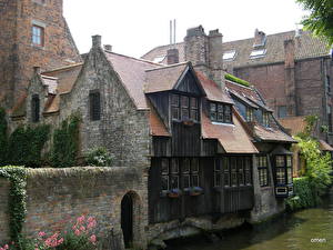 Bureaubladachtergronden België Brugge Steden