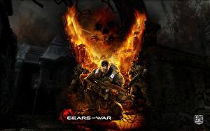 Bakgrundsbilder på skrivbordet Gears of War Datorspel