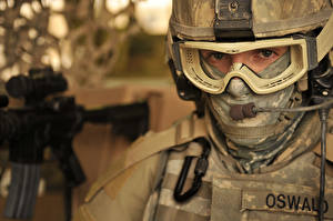 Photo Soldier Eyeglasses Army