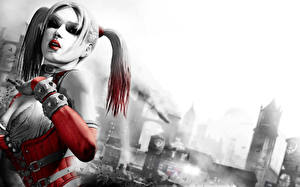 Bakgrundsbilder på skrivbordet Batman Superhjältar Harley Quinn hjälte Datorspel