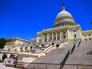 Tapety na pulpit Stany zjednoczone Waszyngton D.C. Capitol Building miasto