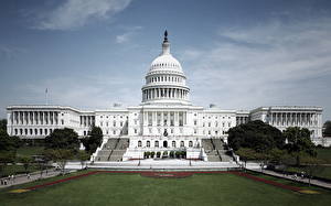 Bakgrundsbilder på skrivbordet USA Washington D.C. Capitol Building Städer
