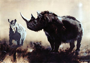 Tapety na pulpit Starożytne zwierzęta Woolly rhinoceros