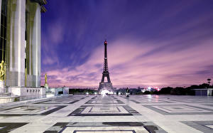 Tapety na pulpit Francja Wieża Eiffla Paryż Miasta