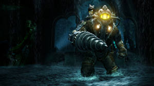 Bakgrundsbilder på skrivbordet BioShock spel