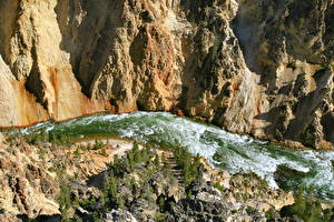 Фотографии Реки Штаты Йеллоустон Grand Canyon Природа
