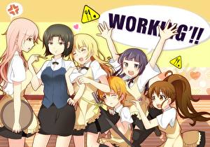 Bakgrundsbilder på skrivbordet Working!! Anime Unga_kvinnor