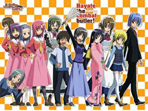 Papel de Parede Desktop Hayate the Combat Butler Cara Anime Meninas