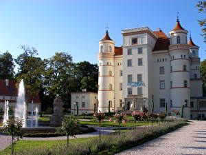 Hintergrundbilder Polen Wojanow palace. Poland Städte