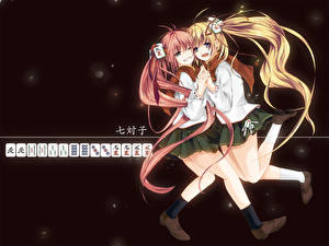 Desktop hintergrundbilder SAKI Anime Mädchens