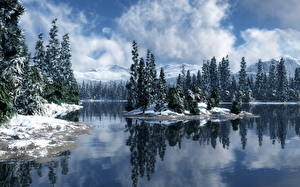 Papel de Parede Desktop Estação do ano Invierno Céu Neve Naturaleza
