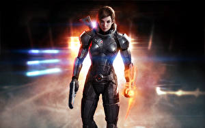 Bureaubladachtergronden Mass Effect Mass Effect 3 videogames Jonge_vrouwen