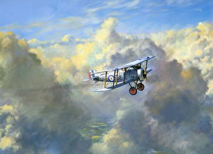Pictures Airplane Painting Art Vintage Aviation