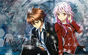 Wallpapers Guilty Crown Young man Girls