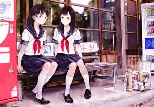 Картинка Kishida Mel Школьницы Девушки