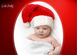 Sfondi desktop Il neonato Cappello invernale Sguardo bambino