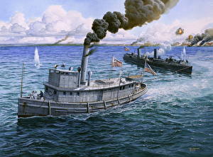 Картинка Рисованные Корабли Rescue at Cardenas военные