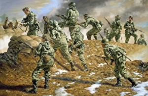 Sfondi desktop Disegnate Soldati Esercito