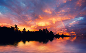 Sfondi desktop Albe e tramonti Arcobaleno Natura