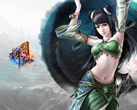 Bakgrundsbilder på skrivbordet Jade Dynasty Datorspel Unga_kvinnor