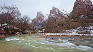 Papel de Parede Desktop Parque Parque Nacional de Zion EUA Utah