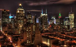 Bakgrundsbilder på skrivbordet Amerika New York Manhattan Städer