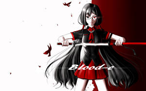 Bureaubladachtergronden Blood-C Anime Jonge_vrouwen