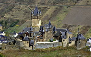 Hintergrundbilder Burg Deutschland Cochem Burg Städte