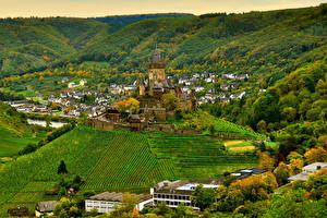 Hintergrundbilder Burg Deutschland Cochem Städte