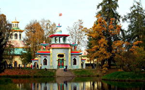 Bakgrunnsbilder St. Petersburg Pushkin (Tsarskoye selo). Cathrine Park. Chinese village