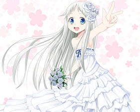 Bakgrundsbilder på skrivbordet Anohana: The Flower We Saw That Day Anime Unga_kvinnor