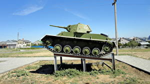 Bakgrundsbilder på skrivbordet Monument Volgograd T-70 Städer