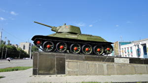 桌面壁纸，，纪念碑，T-34坦克，伏尔加格勒，城市