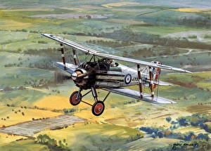 Image Airplane Painting Art Retro Aviation