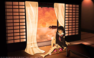 Desktop hintergrundbilder Jigoku Shoujo Anime Mädchens