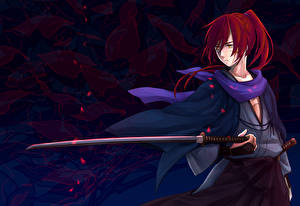 Bakgrundsbilder på skrivbordet Rurouni Kenshin Grabb Himura Kenshin