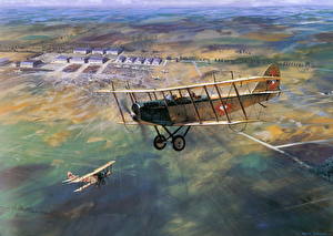 Hintergrundbilder Flugzeuge Gezeichnet Antik