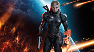Papel de Parede Desktop Mass Effect Mass Effect 3 Jogos Fantasia Meninas