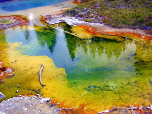 Bakgrundsbilder på skrivbordet Park USA Yellowstone Wyoming Natur