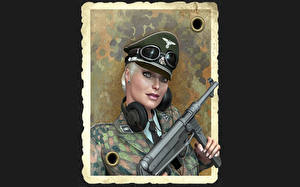 Photo 3D Graphics Army Girls