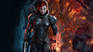 Bureaubladachtergronden Mass Effect Mass Effect 3 Computerspellen Jonge_vrouwen