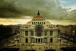 Bureaubladachtergronden Mexico Palacio de Bellas Artes, Mexico Steden