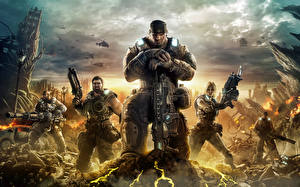 Bakgrundsbilder på skrivbordet Gears of War spel