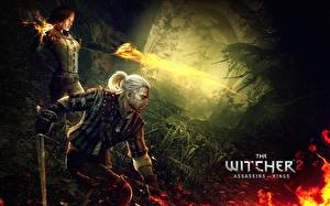 Bakgrundsbilder på skrivbordet The Witcher The Witcher 2: Assassins of Kings Geralt of Rivia Datorspel