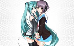 Pictures Vocaloid The Melancholy of Haruhi Suzumiya Girls