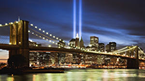 Bakgrundsbilder på skrivbordet USA New York brooklyn bridge