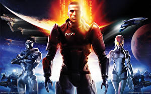 Bakgrundsbilder på skrivbordet Mass Effect dataspel