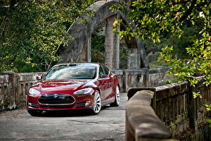Bureaubladachtergronden Tesla Motors tesla model s automobiel