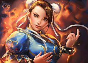 Bakgrundsbilder på skrivbordet Street Fighter Datorspel Unga_kvinnor